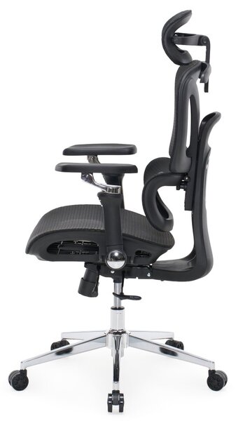 Kancelářská ergonomická židle PORTE — síťovina, černá