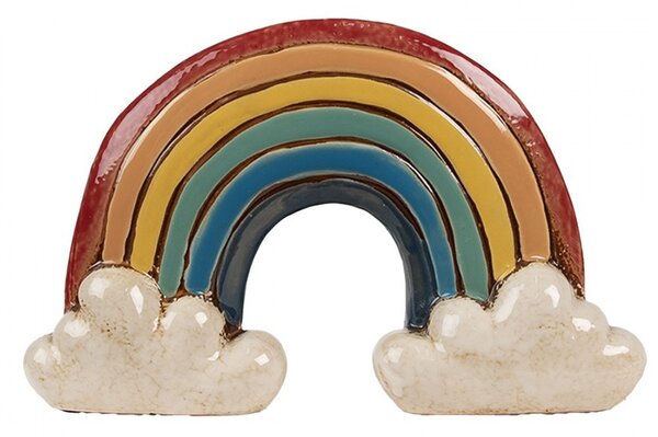 Keramický květináč ve tvaru duhy Rainbow - 26*9*16 cm - Clayre & Eef