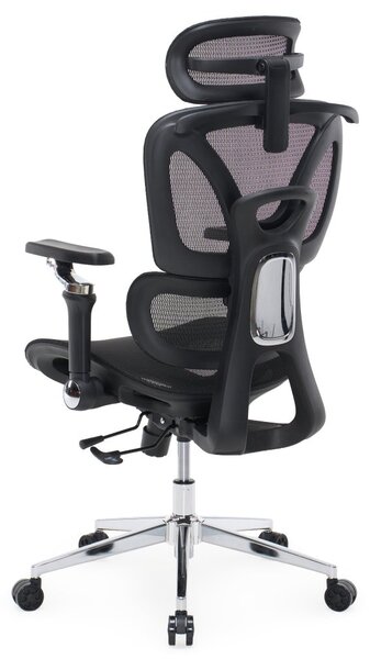 Kancelářská ergonomická židle PORTE — síťovina, černá