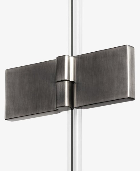 New Trendy Avexa Gunmetal Brushed sprchový kout 90x90 cm čtvercový gunmetal kartáčovaný/průhledné sklo EXK-3356