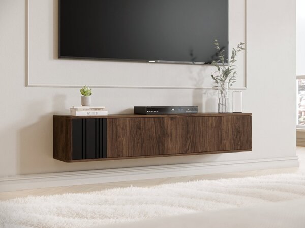 TV stolek Zudbim 150, Barva: ořech warmia / ořech warmia + černá 5903211504075