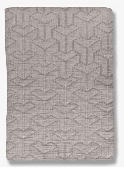 Šedý přehoz z recyklované bavlny na jednolůžko 140x250 cm Trio – Mette Ditmer Denmark