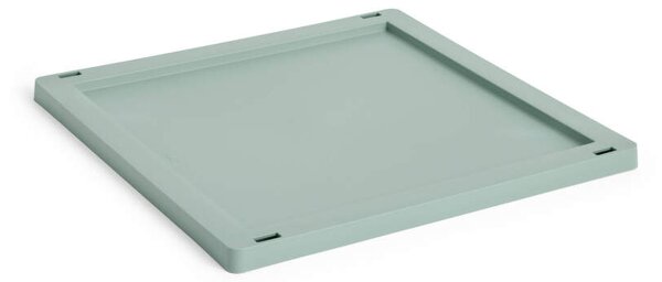 HAY Plastové víko Colour Crate Medium Square/Cube, sage green