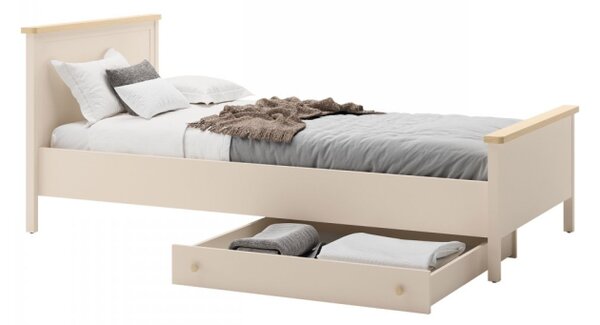 Postel s matrací Story SO16, Rozměr postele: 90x200, Barva: pískově béžová /dub vicenza bělený, Zásuvky: Ne 5903211505836