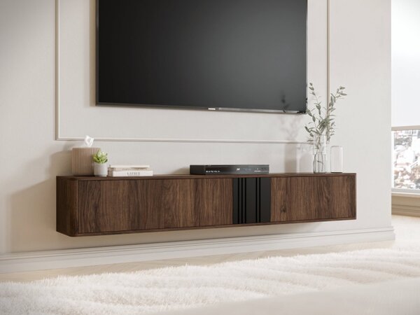TV stolek Zudbim 190, Barva: ořech warmia / ořech warmia + černá 5903211504082