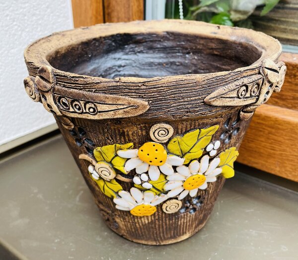 Keramika Javorník Květináč - kopretiny