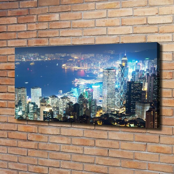 Foto obraz na plátně do obýváku Noční Hongkong oc-97604985