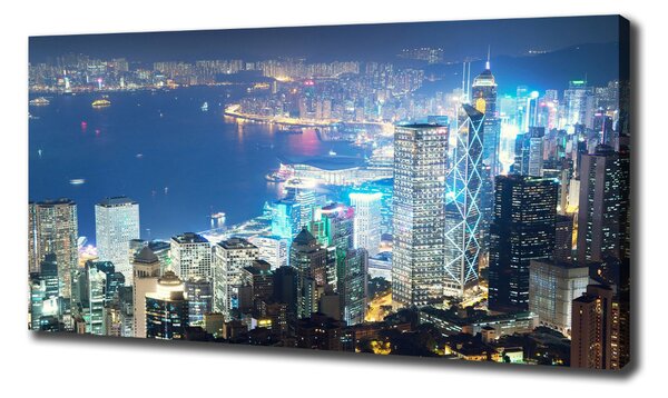 Foto obraz na plátně do obýváku Noční Hongkong oc-97604985