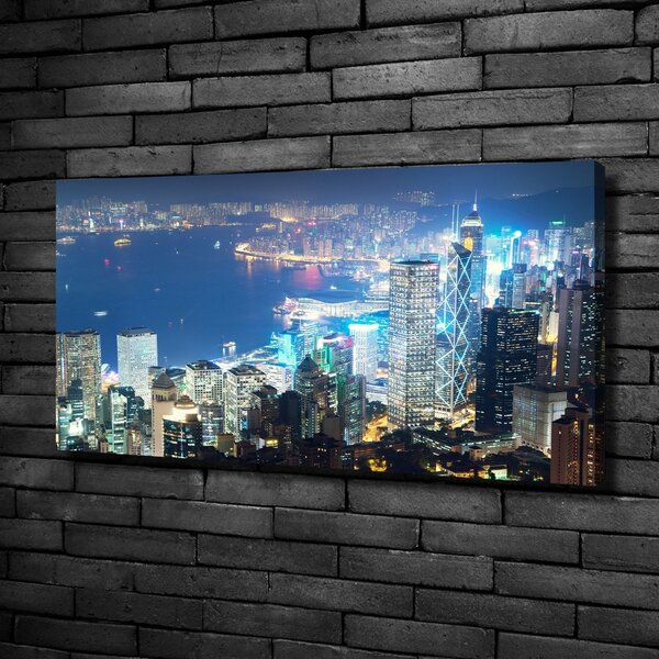 Foto obraz na plátně do obýváku Noční Hongkong oc-97604985