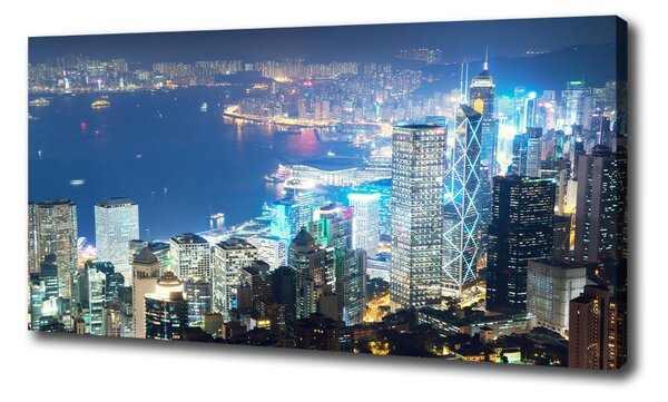 Foto obraz na plátně do obýváku Noční Hongkong oc-97604985