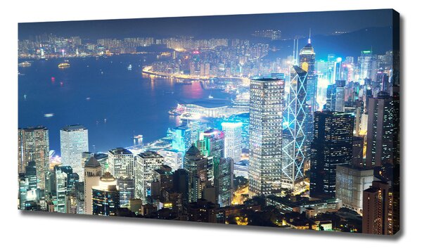 Foto obraz na plátně do obýváku Noční Hongkong oc-97604985