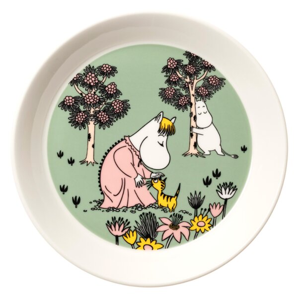 Arabia Talíř Moomin Loving care 19cm, zelený