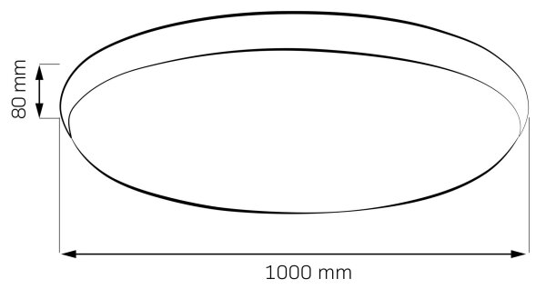 LED Stmívatelné stropní svítidlo KERN LED/100W/230V pr. 100 cm černá + DO