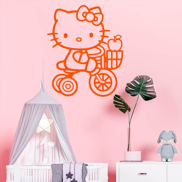 Živá Zeď Samolepka Kočička Hello Kitty Barva: černá