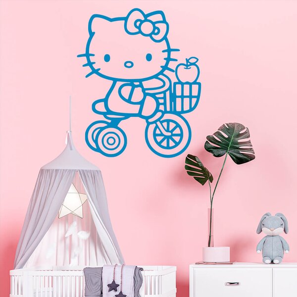 Živá Zeď Samolepka Kočička Hello Kitty Barva: černá