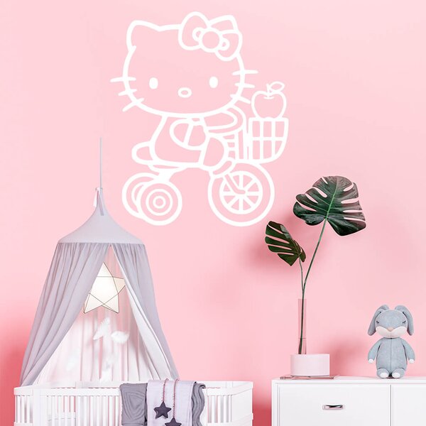 Živá Zeď Samolepka Kočička Hello Kitty Barva: černá