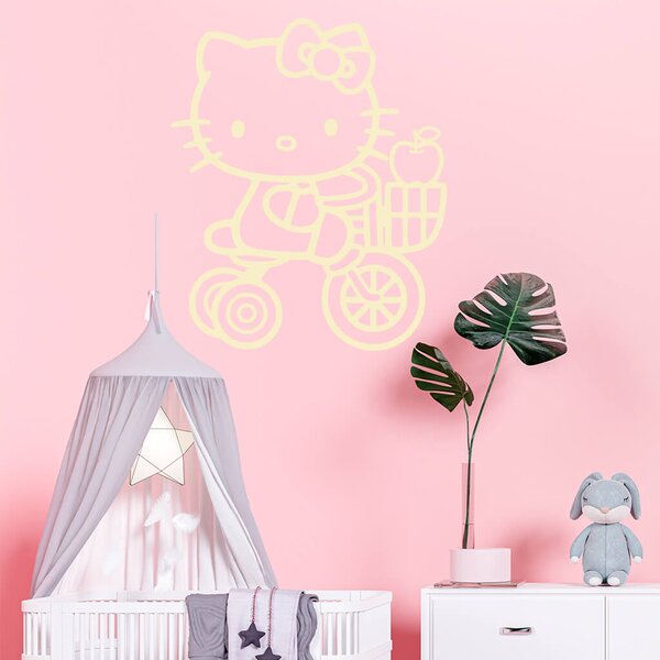 Živá Zeď Samolepka Kočička Hello Kitty Barva: černá