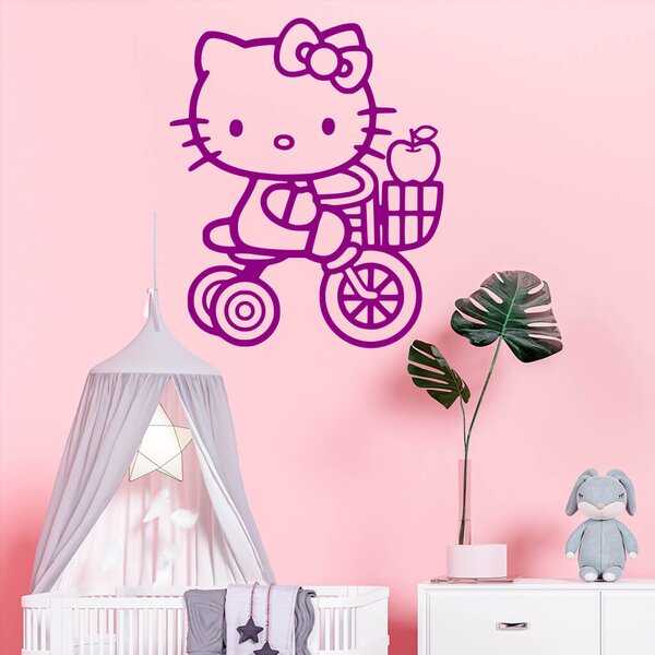Živá Zeď Samolepka Kočička Hello Kitty Barva: černá