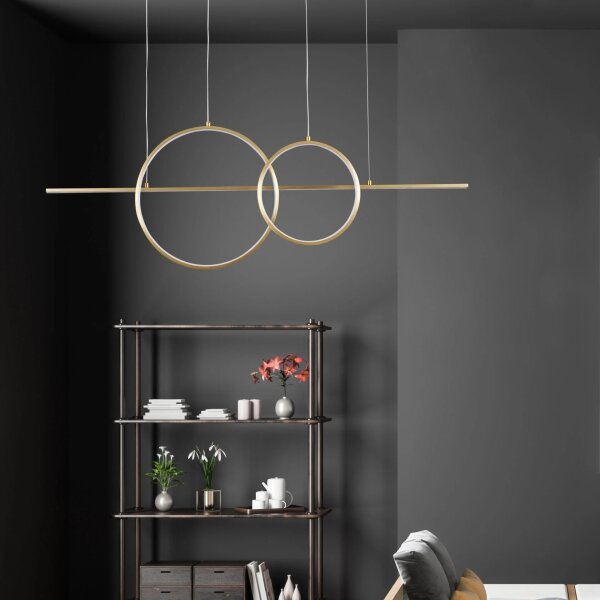 LED Lustr na lanku LAURA LED/42W/230V zlatá