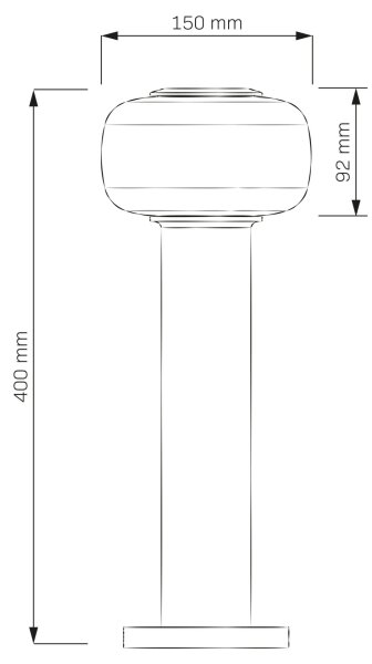 LED Venkovní lampa MALAGA LED/12W/230V 40 cm IP44 černá