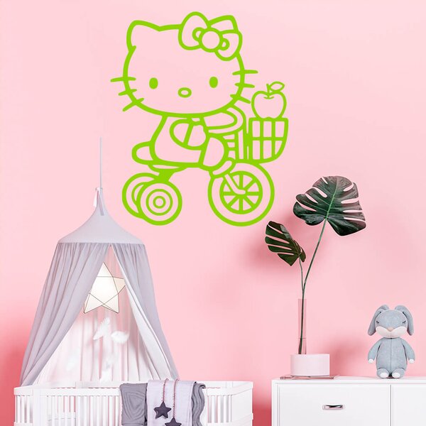 Živá Zeď Samolepka Kočička Hello Kitty Barva: černá