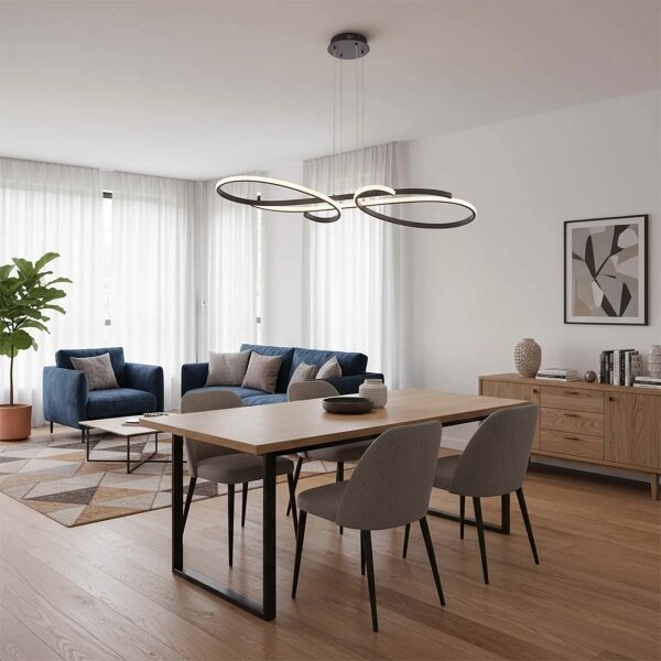 LED Lustr na lanku VIOLIN LED/40W/230V černá