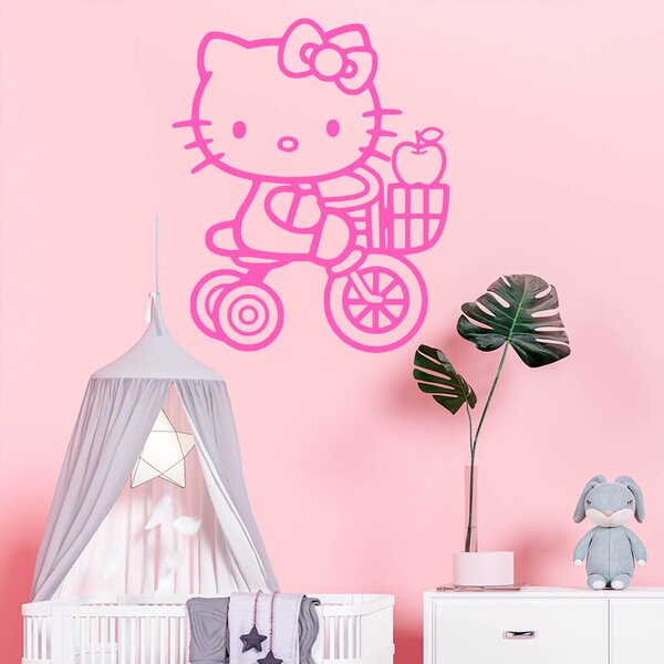 Živá Zeď Samolepka Kočička Hello Kitty Barva: černá