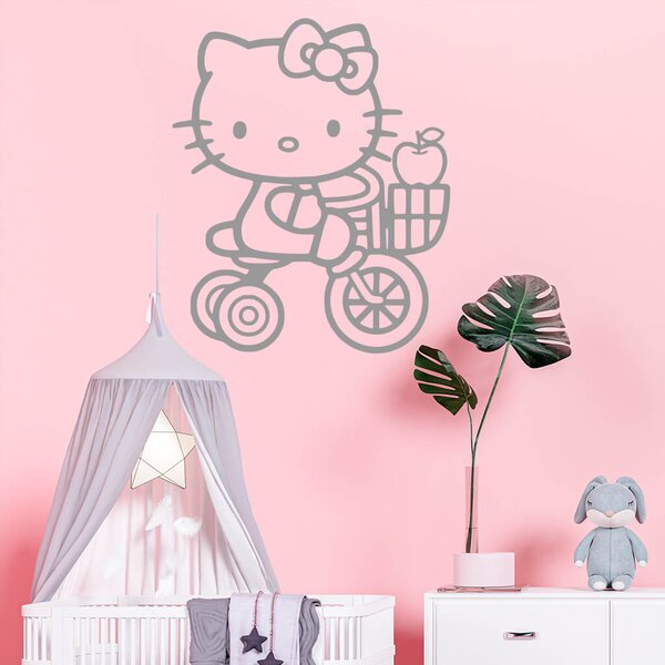 Živá Zeď Samolepka Kočička Hello Kitty Barva: černá