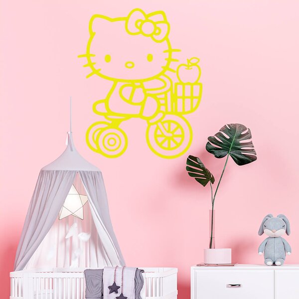 Živá Zeď Samolepka Kočička Hello Kitty Barva: černá