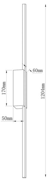 LED Nástěnné svítidlo AISHA LED/20W/230V 4000K 120 cm zlatá
