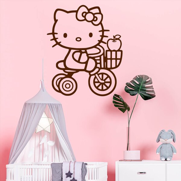 Živá Zeď Samolepka Kočička Hello Kitty Barva: černá