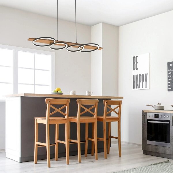 LED Lustr na lanku MELISA LED/35W/230V borovice