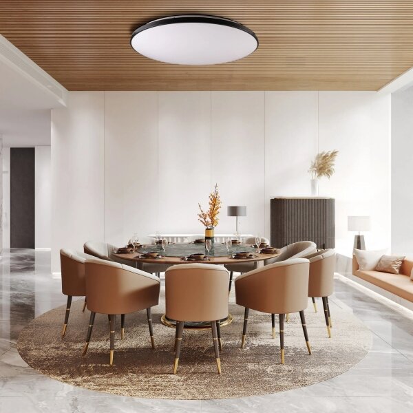 LED Stmívatelné stropní svítidlo KERN LED/100W/230V pr. 100 cm černá + DO