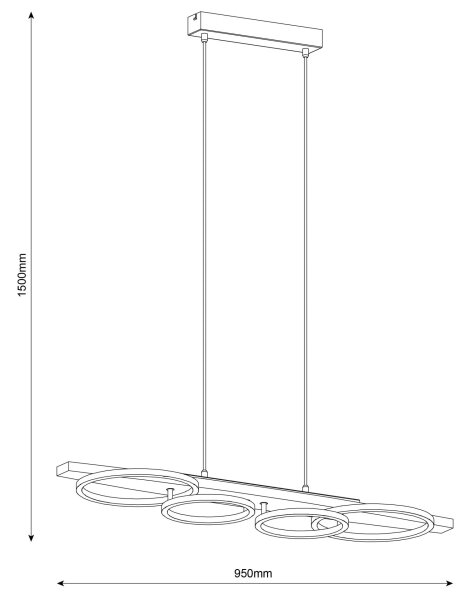 LED Lustr na lanku MELISA LED/35W/230V borovice