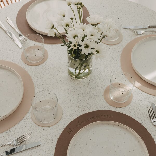 Oboustranný podtácek Bow Creme – set 2 ks
