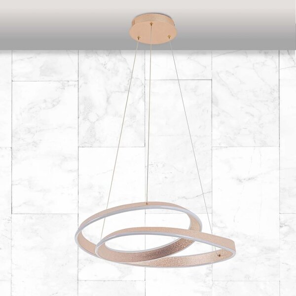 LED Lustr na lanku GLOW LED/75W/230V 4000K pr. 60 cm zlatá