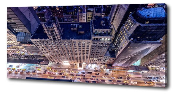 Foto obraz na plátně do obýváku New York noc oc-98090978