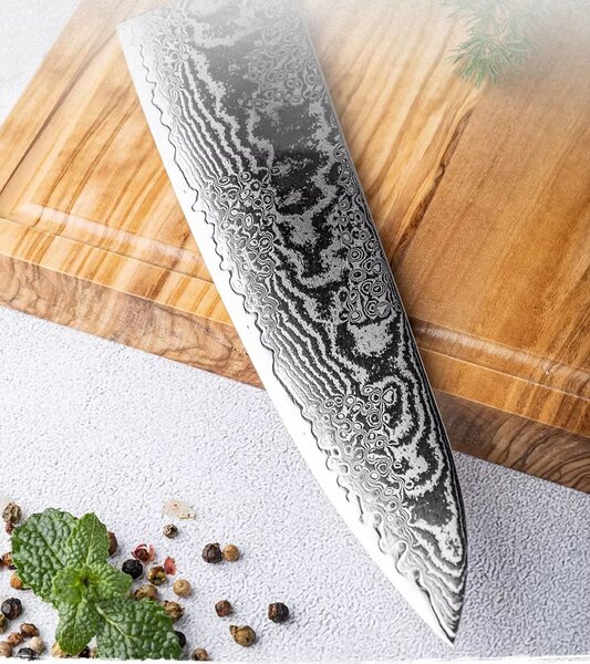 Šéfkuchařský nůž z damaškové oceli S35VN Inferno SaKuRo 20,3 cm