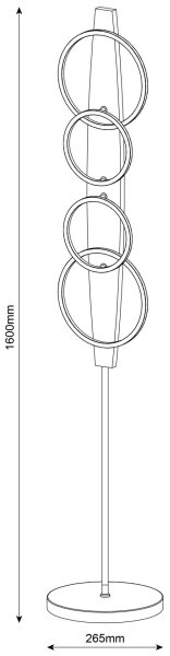 LED Stojací lampa MELISA LED/25W/230V borovice