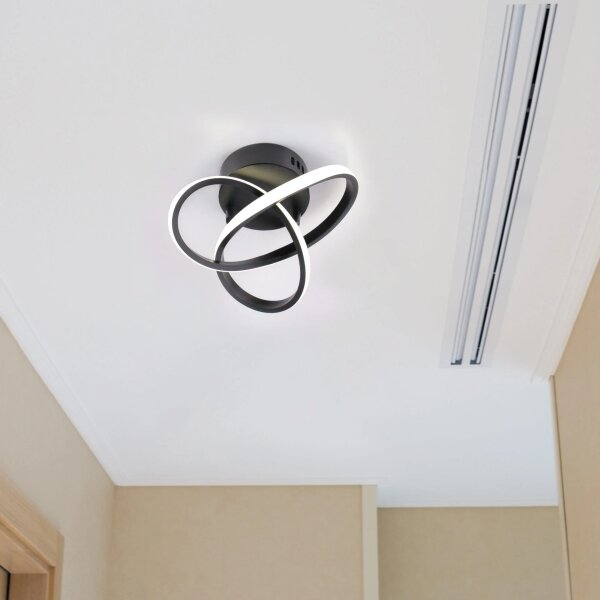 LED Stropní svítidlo OSKAR LED/15W/230V pr. 25 cm černá