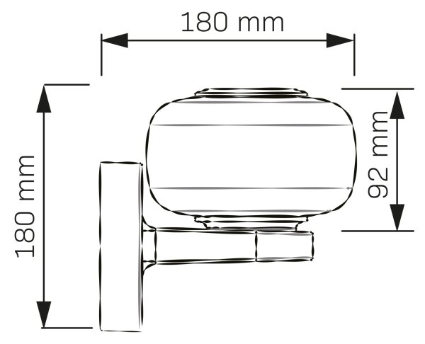 LED Venkovní nástěnná lampa MALAGA LED/12W/230V IP44 černá