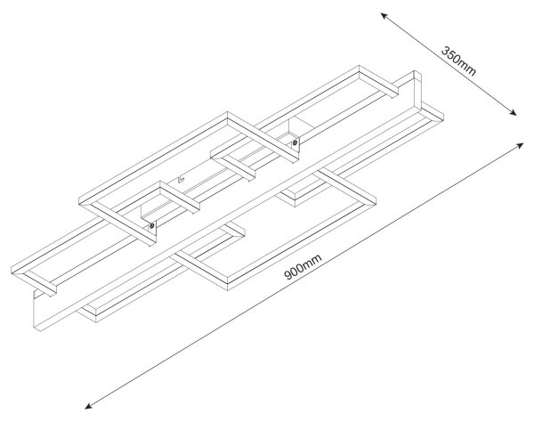 LED Stropní svítidlo LARYSA LED/35W/230V 35x90 cm borovice