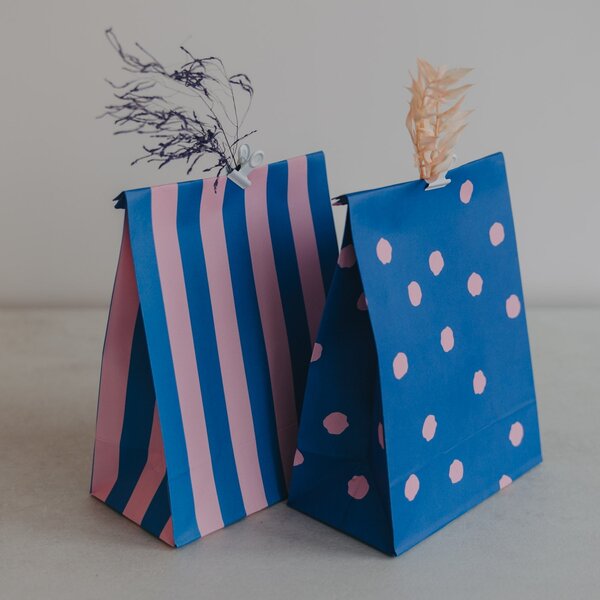 Papírový sáček Dots and Stripes 21 × 15 cm – set 6 ks