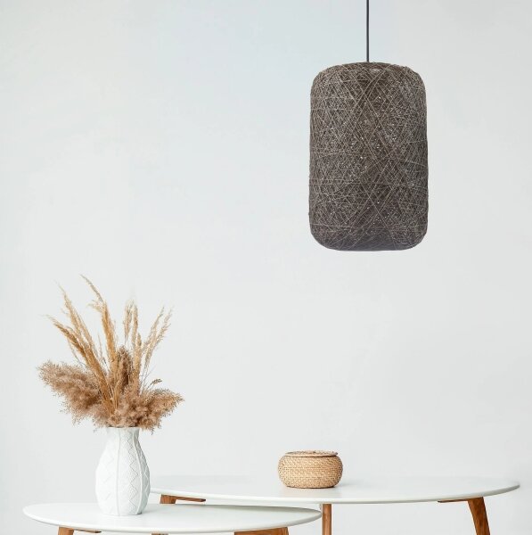 Lustr na lanku ELLEN 1xE27/20W/230V pr. 30 cm antracit