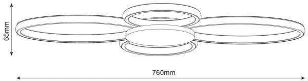 LED Stropní svítidlo SABINA LED/38W/230V kaučukovník