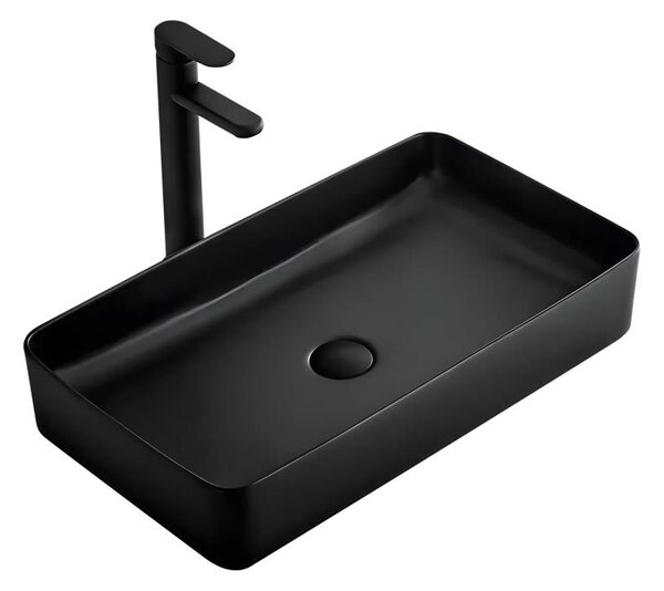 REA-U3690 - Umyvadlo na desku DENIS 35x61 cm keramika/matná černá
