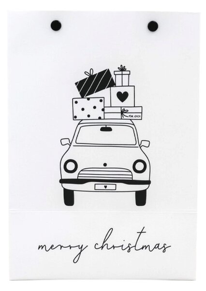 Vánoční dárková taška Christmas Car 15 × 21 cm