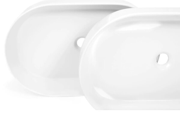 REA-U9657 - Umyvadlo na desku NADIA 38,5x61 cm keramika/matná bílá