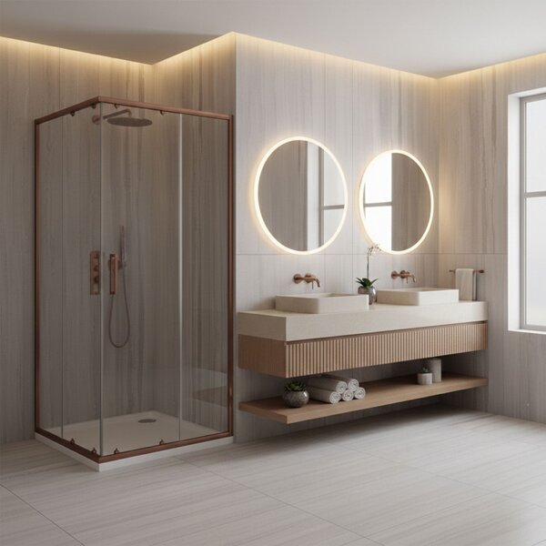 Sprchový kout REA City 80x80 Copper Brush