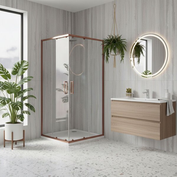 Sprchový kout REA City 80x80 Copper Brush